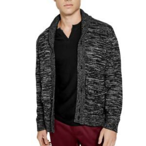 New GUESS Troy Marled Shawl Cardigan SZ L - Picture 3 of 6